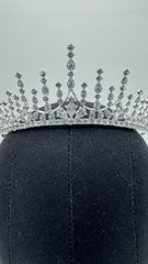 Tiara - Crystal and Silver Icycle-Style