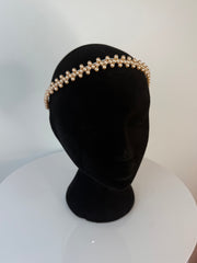 Ready-To-Wear - Pearl Headpiece Frame Pale Peach