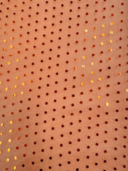 Hologram Dot Tulle - 58/60-inches Wide Tan with Copper Dots New Color!