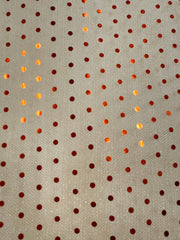 Hologram Dot Tulle - 58/60-inches Wide Tan with Copper Dots New Color!