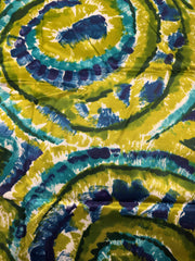Grab Bag - Satin 60-inches Wide Blue Green Design 2-Yard Piece