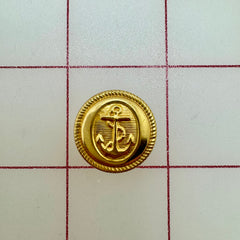 Buttons - Navy Anchor Metallic Gold New!