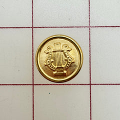 Buttons - Lyre Vintage Metallic Gold New!