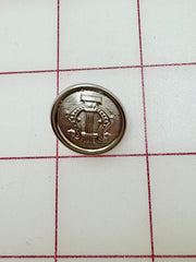 Buttons - Lyre Vintage Metallic Antique Siiver New!