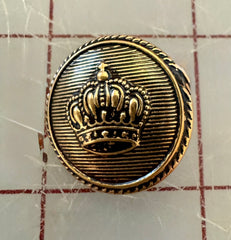 Buttons - Vintage Antique Gold King's Crown Metallic 36L