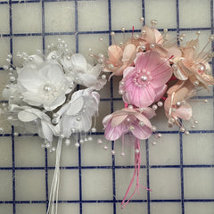 Flowers - White with Pearls