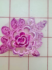Non-Metallic Applique - 3D Rose Design Custom-Dyed