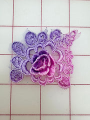 Non-Metallic Applique - 3D Rose Design Custom-Dyed