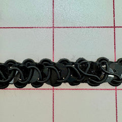 Lace Trim - 1/2-inch Wide Black Sequined Corded Close-Out