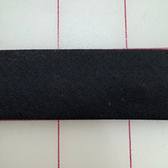 Bias Tape: Double Fold 1-inch Wide Black