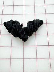Applique - Vintage Black Knotted Cord Frog Close-Out