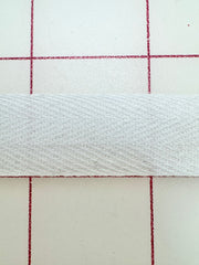 Twill Tape: 5/8-inch Wide Cotton Herringbone Twill White Per Yard