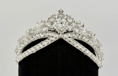 Tiara - Crystal and Silver Royal-Style