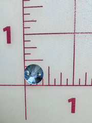 Rhinestones - 10mm Czech "Bright-Cut" Light Sapphire Rivoli (Round) Sew-On Per Dozen
