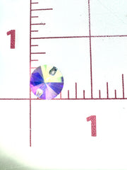 Rhinestones - 14mm Czech "Bright-Cut" Crystal AB Rivoli (Round) Sew-On 6PK