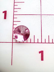 Rhinestones - 14mm Czech "Bright-Cut" Light Pink Rivoli (Round) Sew-On 6PK