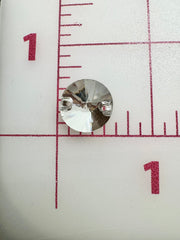 Rhinestones - 14mm Czech "Bright-Cut" Crystal Round Sew-On 6PK