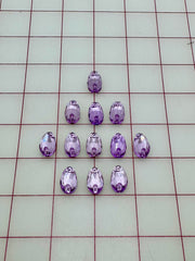 Rhinestones - 10x18mm Czech "Bright-Cut" Tanzanite Pear-Shape Sew-On Coming Soon!