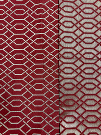 Grab Bag - Brocade 57-inches Wide Burgundy and Metallic Gold Reversible 1.5-Yard Piece