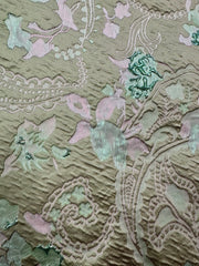 Brocade - 58-in 3D Pale  Mint with Pink and Green Reversible New Color!