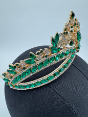 Tiara - Emerald and Gold Royal-Style