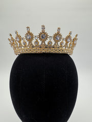 Tiara - Crystal and Gold Crown-Style