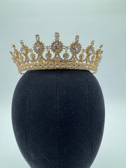 Tiara - Crystal and Gold Crown-Style