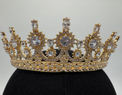 Tiara - Crystal and Gold Crown-Style
