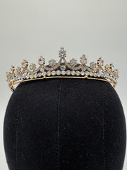Tiara - Crystal and Gold Delicate-Style
