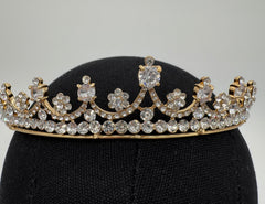 Tiara - Crystal and Gold Delicate-Style