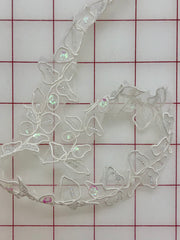 Non-Metallic Trim - 1-inch  Sequined Trim Ivory