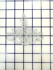 Applique - Silver Metallic Corded Lace