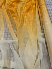 Poly Chiffon Ombre Metallic - 56-inches Wide Ivory to Gold NEW!