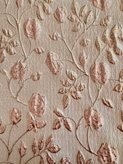 Brocade - 56/57-in Pale Peach Small Flowers Metallic Brocade NEW!