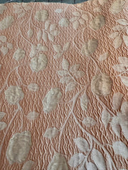 Brocade - 56/57-in Pale Peach Small Flowers Metallic Brocade NEW!