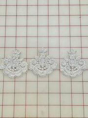 Applique - Sparkly Corded Lace White 3-Pack NEW!