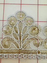 Metallic Trim - 2.5-inch Pale Gold with Silver Cording