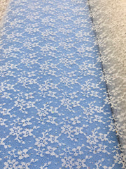 Fancy Lace - 60-inches Wide Iridescent Stiffened White