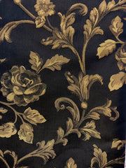 Grab Bag - Brocade 57-inches Wide Reversible Black and Gold Metallic 1.25-Yard and  2-Yard Pieces Left!