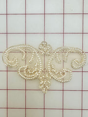 Applique - Beaded and Corded Ivory