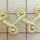 Non-Metallic Trim - 1-inch Elegant Ivory Close-Out Only 4-Yards Left!