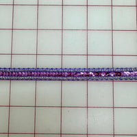 Sequin Trim - 1/2-inch Lilac and Silver