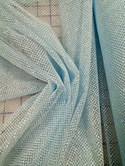 Iridescent Glitter Tulle - 58-inches Wide Light Blue