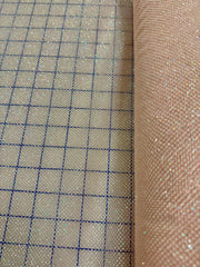 Iridescent Glitter Tulle - 58-inches Wide European "Peachy" Pink