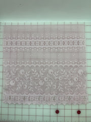 Embroidered Mesh - 23-inches Wide Ivory