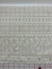 Embroidered Mesh - 23-inches Wide Ivory
