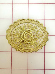 Applique - Gold Embroidered Lace Motifs