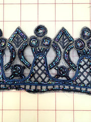 Trim Grab Bag - Vintage Navy Blue Beaded 3/4YD