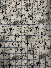 Fancy Organza - 60-inches Wide Black-Flocked Design on Black