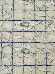 Fancy Lace - 60-inches Wide White with Black Design Only 14 Yards Left!